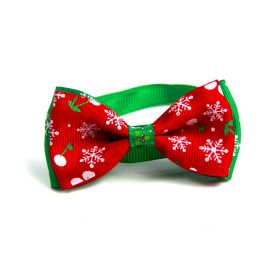 New Year Red And Green Christmas Series Pet Tie Bow Handcraft Jewelry Collar Dogs And Cats Bow Tie (Option: VN098 2-As Shown In The Figure)