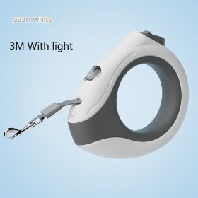 Ring With Light Dog Leash Pet Automatic Retractable Leash Luminous (Option: Ring Pearlescent White-For Cats And Dogs)