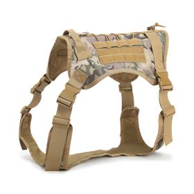 Large Dog Adjustable Camouflage Tactics Hand Holding Rope Nylon Strap (Option: Vest CP Color-XL)